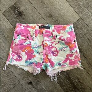 Levi’s Floral Cut-Off Denim Shorts